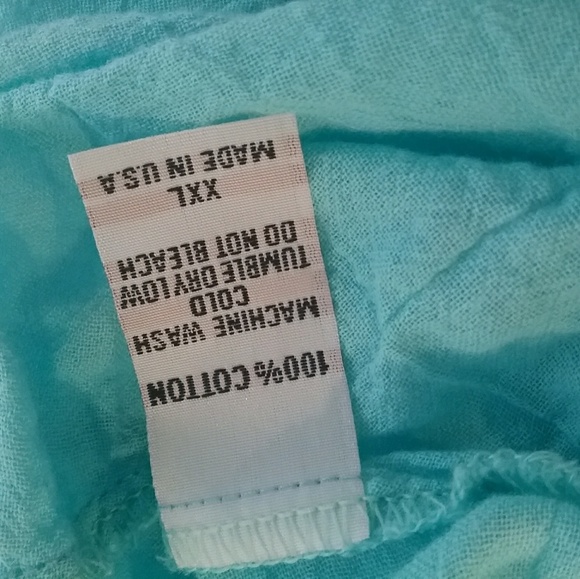 Cotton Collection Aqua Layered Tunic Size XXL - Picture 3 of 3